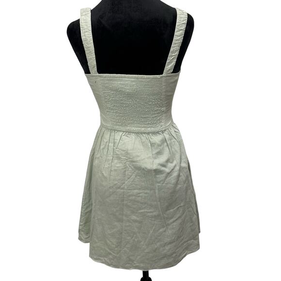 BDG Azealia Button Front Cotton Minidress Ruched Cups Size XS Y2K Cottagecore - Picture 4 of 13